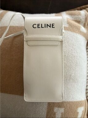 CELINE Cream Sunglass/Eyeglass Case/ Crossbody